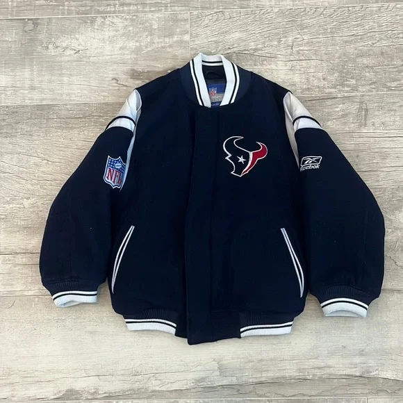 Houston Texans Reebok Jacket Size S (8) / CH (8) Color: Blue RN 67891 - Picture 1 of 15